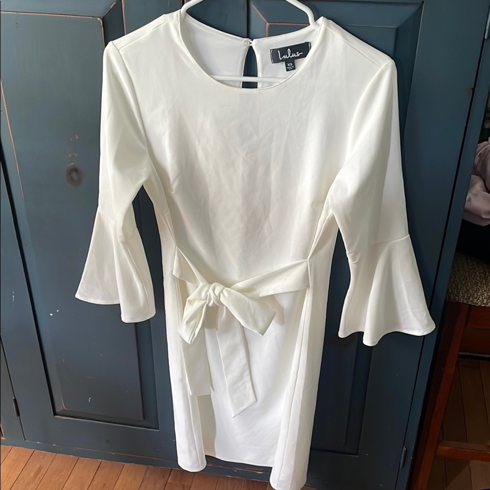 Lulus White Bell Sleeve Dress